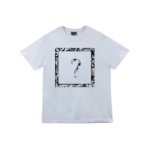 Baskılı Unisex %100 Pamuk Beyaz T-shirt Beyaz