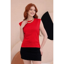 Bbbutikbasic T Kol Penye Bluz Hkn34 Kırmızı