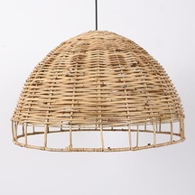 Japandi Bambu & Rattan Handmade Salon Yatak Odası Antre, Mutfak Dekoratif Sarkıt Avize, Aydınlatma - 9072231455592 Hasır