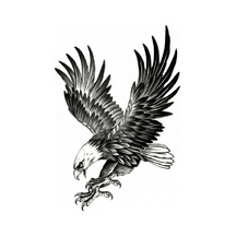Kartal Geçici Dövme Şablonu Büyük Boy Diğer