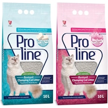 Proline Proline Doğal Topaklanan Baby Powder Ve Marsilya Sabunlu Kedi Kumu 10 Lt 2 Adet