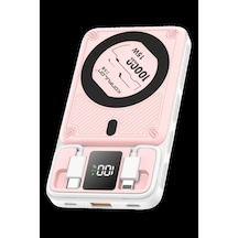 M25w 10.000 Mah 20w Pd Magsafe Powerbank - Pembe renkli
