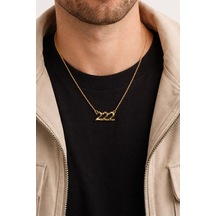 222 Şans Sayısı Altın Renk Zincir Kolye Unisex Minimal Tasarım Çok renkli
