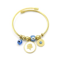 Gül Charm Bilezik - Altın Çok Renkli