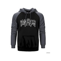 Belphegor Gri Reglan Kol Kapşonlu Sweatshirt Gri