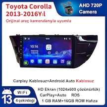 Toyota 2014-2016 Corolla 1gb Ram 16gb Rom Carplay Navigasyon Andr