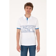 U.S. Polo Assn. Erkek Regular Fit Polo Yaka Beyaz Tişört 50306804-VR013