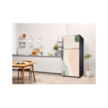Pastel Soyut Yaprak Buzdolabı Kaplama Sticker Kendinden Yapışkanlı Folyo 75x200 Cm
