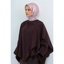 Armine Tivil Saf İpek Eşarp 9548 - 04 Pembe Logo Desen Pembe