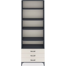 Arges Dolap 5 Raflı 3 Çekmeceli 88x30x243 Antrasit-aytaşı Antrasit