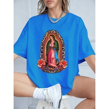 Noıssey Urban Pop Graphic Kadın Tişört Koleksiyonukod 5118 Bebe Mavi