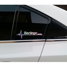 Citroen Berlingo Yan Cam Sticker Oto Kapı 20 Cm X 7 Cm Renkli