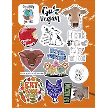 Vegan Sticker Seti Laptop Ajanda Notebook Tablet Telefon Defter Etiket Bullet Journal Diğer