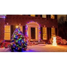 30 Metre Fişli Rgb Led Işık Noel Yılbaşı Ağacı Işığı Led Ampül Çam Ağacı Balkon Merdiven Salon Yada Oda Süslemelerinde Kullanıma Uygun 220v Prizden Enerjisini Alır .