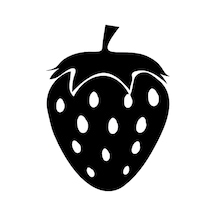 Çilek Folyo Sticker 50cm Uzunluk Siyah