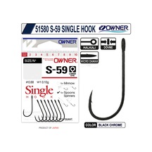 Owner 51580 S-59 Black Chrome Tekli Olta İğnesi 4 No 7 Adet