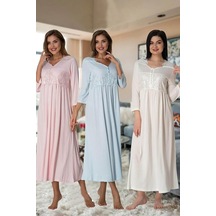 Kadın Ekru Hamile Lohusa Gecelik Ekru / 2xl -dw3012ef-86d0018320272 Açık Bej - Beyaz