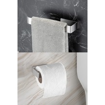 Paslanmaz Çelik Set / Wc Tuvalet Kağıtlığı Askısı / Banyo-mutfak Havluluk Askısı Inox Diğer
