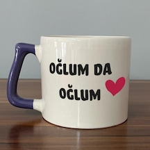 Oğlum Da Oğlum Baskılı Mor Kulplu D Kupa