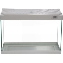 Kanki Pet KP3018 Renkli Kapak Mini Akvaryum Beyaz