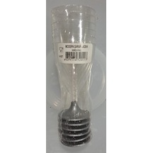 Modern Plastik Şarap Kadehi Gümüş Ayaklı Kullan At 6 Lı - 7 X 17 Cm 1 Pakette 6 Adet Mevcuttur