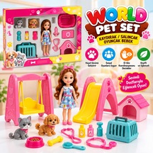 Enf-39188 World Pet Set Kaydırak/salıncak Oyuncak Bebek