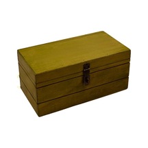 Yeşil Ahşap Kutu Asma Kilit Hediyeli 27cm X 12cm Genişlik 12cm Y