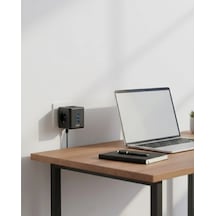 Akım Korumalı Küp Priz 3 Priz Girişi Ve 3 Usb Şarj Özellikli 1