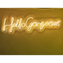 Hello Gorgeous Neon Tabela Yazı Neon Led Dekoratif Duvar Aydınla (528859403)