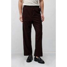 Antioch Pileli Relaxed Fit Erkek Pantolon Bordo