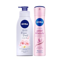 Tr Kadın Sprey Deodorant Pearl&beauty 150ml, Kiraz Çiçeği Nemlendirici Vücut Losyonu 400ml
