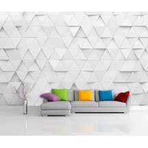 3 Boyutlu Geometrik Desenli Duvar Kağıdı (397446579)