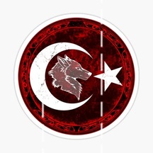 Ay Yıldız Ve Kurt Araba Oto Sticker Etiket Yapıştırma 18Cm