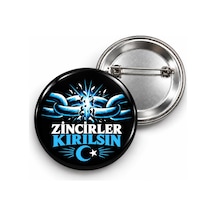 Zincirler Kırılsın - Doğu Türkistan - 58mm Rozet Çok Renkli