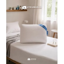 Uykucu Series Pamuk Beyaz Visco Yastık 60x40/14 Cm Pıllow Açık Indigo