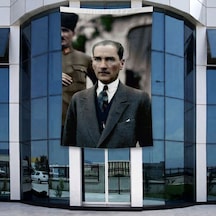 Mustafa Kemal Atatürk Portre Poster Poster Bayrak Raşel Kumal 4x6 Metre Ata38 Diğer