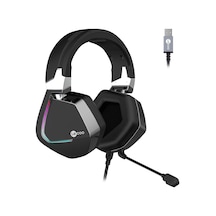 Ht402 Usb Kablolu Surround 7.1 Rgb Led Aydınlatmalı Çıkartılabilir Mikrofonlu Kulak Üstü Gaming Kulaklık Siyah