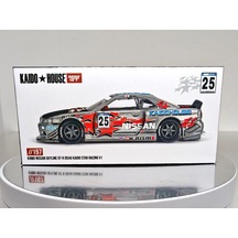 Mini Gt Kaido House Nissan Skyline Gt-r R34 Kaido Star Racing V1 Khmg197 1/64 Model Araba