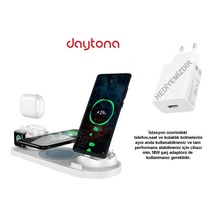 Daytona iOS Uyumlu Iwatch Airpods Iphone Samsung Kablosuz Şarj Standı (487224223)