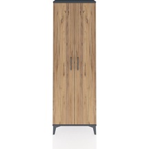 Arges Dolap 4 Raflı 2 Kapaklı 60x30x182 Antrasit-çam Antrasit