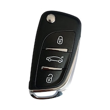 Peugeot 208 308 508 Uyumlu Kumanda Anahtar Kabı Oto Anahtarlık Logolu