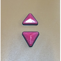 Pembe Renk Mini Üçgen Reflektör Yapışkanlı 2 Adet