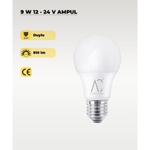 9w 12-24v Ampul 6500k - Beyaz Işık - E-27 Duy Beyaz
