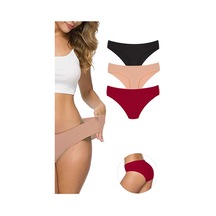 3 Adet Kadın Dikişsiz Lazer Kesim Esnek Iz Yapmayan Külot S6 (542315530) Çok Renkli