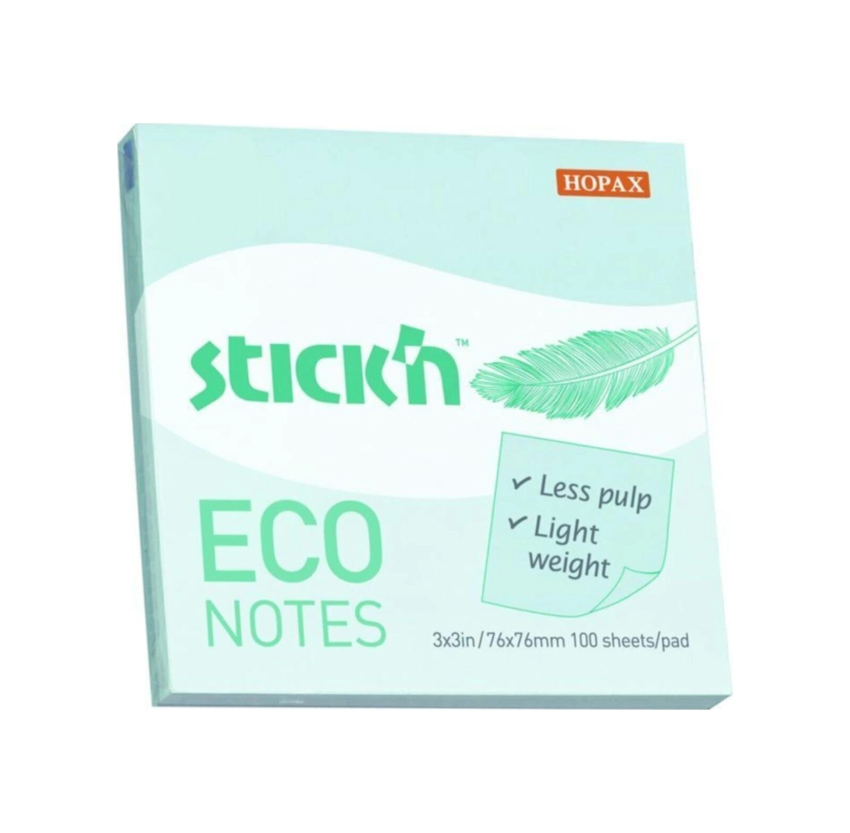 - Stickn 76x76 Mm Eco Notes 100 Yaprak Pastel Mavi Yapışkanlı Not Kağıdı