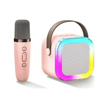 Mini Taşınabilir Bluetooth Karaoke Hoparlör Kablosuz Mikrofon Ses Bombası