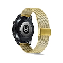 Galaxy Watch Uyumlu 46mm Uyumlu Krd-45 22mm Metal Zore Kordon-gold
