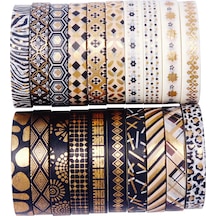 Youmex 20 Rulo İnce Altın Folyo Washi Bant Seti - Dıy, Planlayıcı Ve Hediye Paketleme İçin 7mm Genişlik