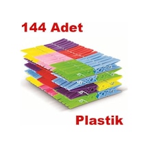 Plastik Çamaşır Mandalı 144 Adet Renkli