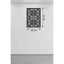 Floral Mandala Tasarım Ahşap Duvar Tablosu - 25x35 Cm Lazer Kesim Dekoratif Pano Belirtilmemiş